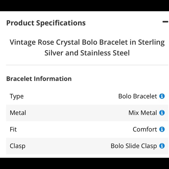 Vintage rose Swarovski bolo bracelet - Picture 8 of 8